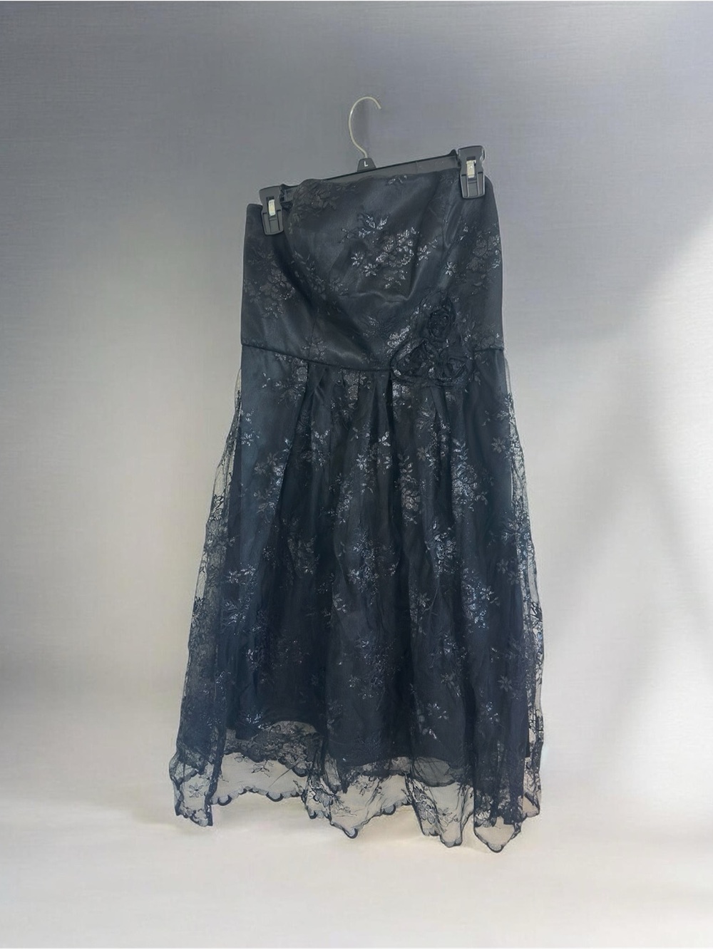 David's Bridal Black Formal Dress with Satin Label